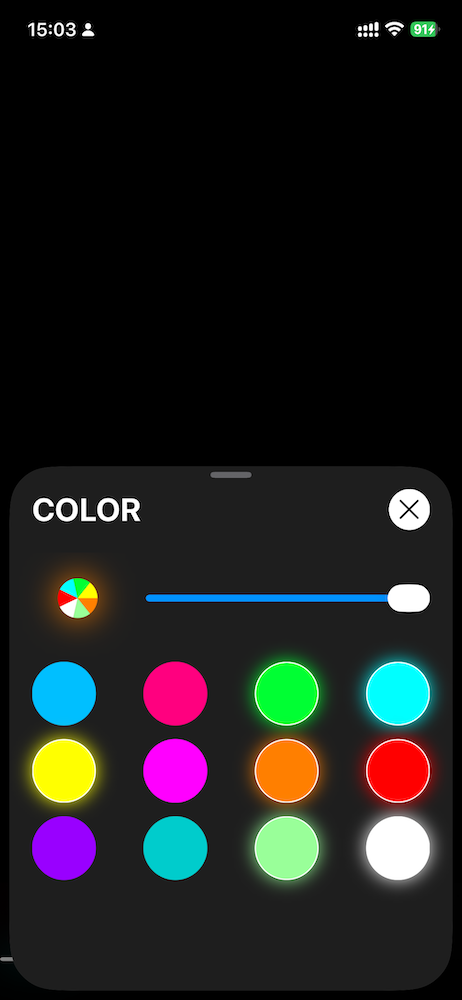 Color picker modal